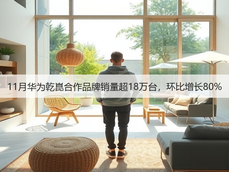 11月华为乾崑合作品牌销量超18万台，环比增长80%